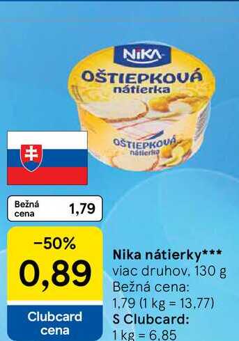 Nika nátierky viac druhov 130 g
