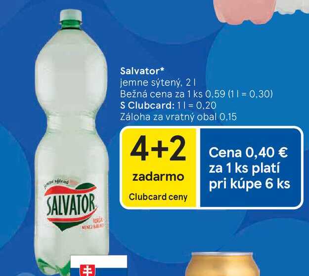 Salvator jemne sýtený, 2l