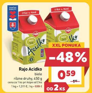 Rajo Acidko biele rôzne druhy, 450 g