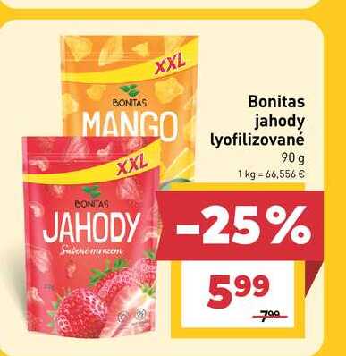 Bonitas jahody lyofilizované 90g