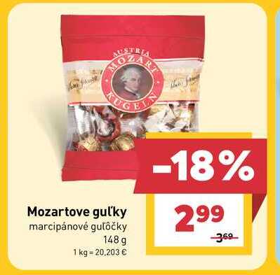 Mozartove guľky marcipánové guľôčky 148 g