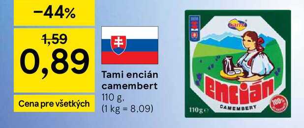 Tami encián camembert 110 g