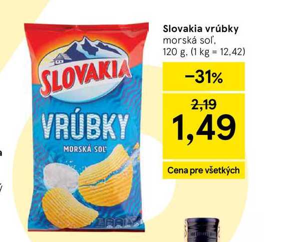 Slovakia vrúbky morská soľ, 120 g