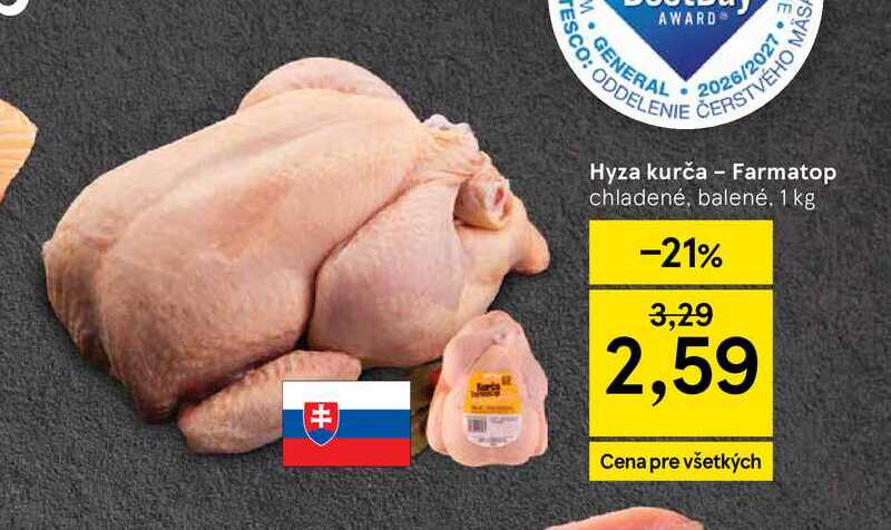 Hyza kurča - Farmatop chladené, balené, 1 kg