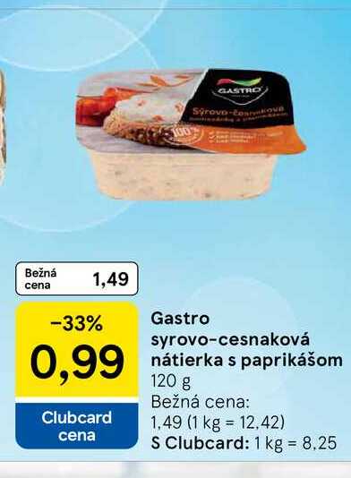Gastro syrovo-cesnaková nátierka s paprikášom 120 g