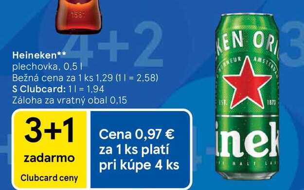 Heineken plechovka, 0.5l