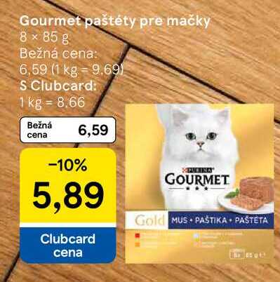 Gourmet paštéty pre mačky 8 x 85 g