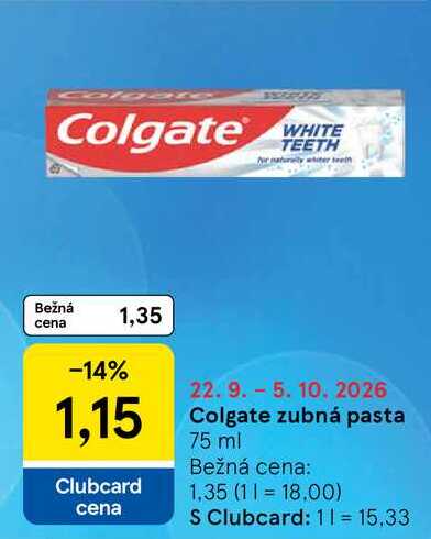 Colgate zubná pasta 75 ml