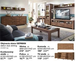 Obývacia stena GERMAN - TV stolík