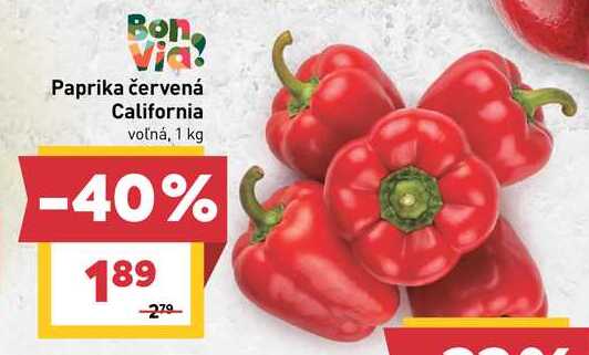 Paprika červená California voľná, 1 kg