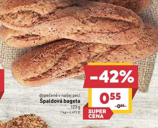 Špaldová bageta 123 g 