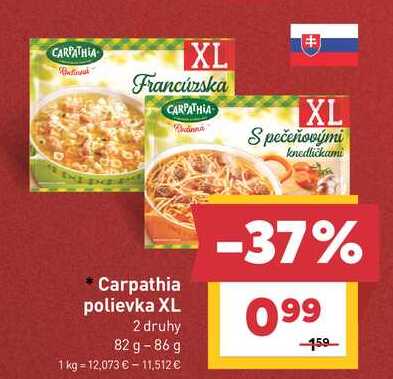 Carpathia polievka XL 2 druhy 82 g-86 g