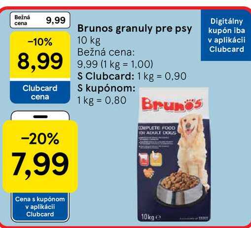 Brunos granuly pre psy 10 kg 
