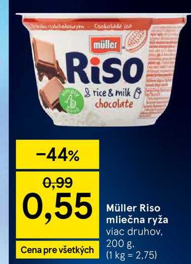 Müller Riso mliečna ryža viac druhov, 200 g