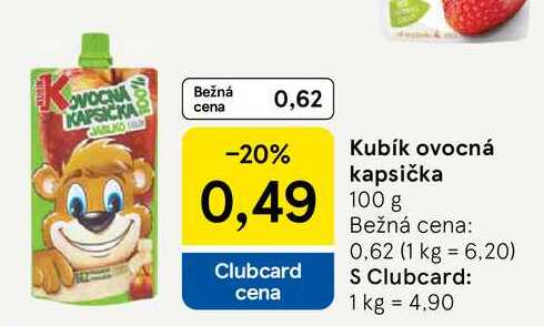 Kubík ovocná kapsička 100 g