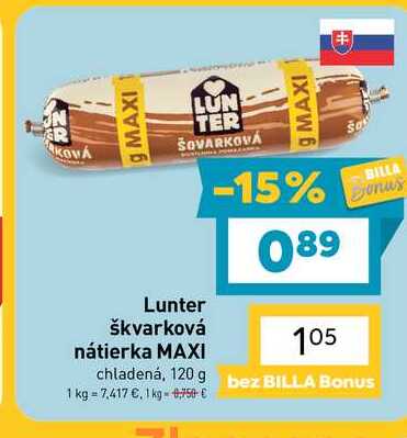 Lunter škvarková nátierka MAXI 120 g