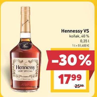 Hennessy VS koňak, 40% 0,35l