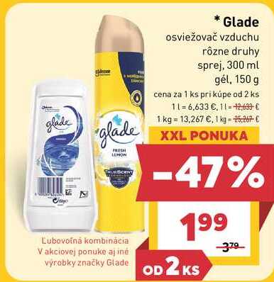 Glade osviežovač vzduchu rôzne druhy sprej, 300 ml