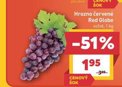 Hrozno červené Red Globe voľné, 1 kg 