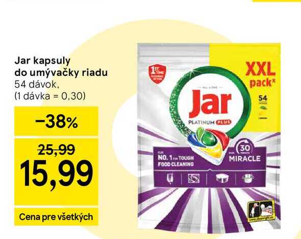 Jar kapsuly do umývačky riadu 54 dávok