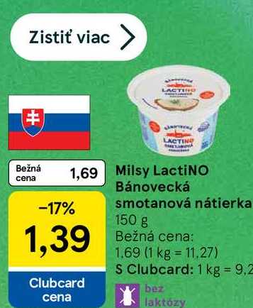 Milsy Bánovecká smotanová nátierka 150 g