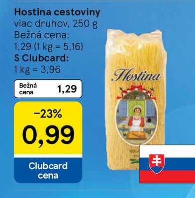 Hostina cestoviny viac druhov, 250 g 