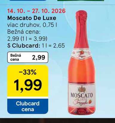 Moscato De Luxe viac druhov, 0,75l