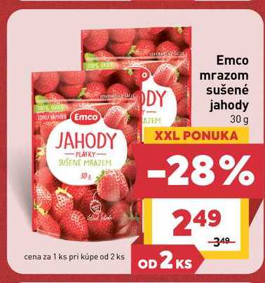 Emco mrazom sušené jahody 30 g