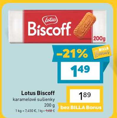 Lotus Biscoff karamelové sušienky 200 g v akcii