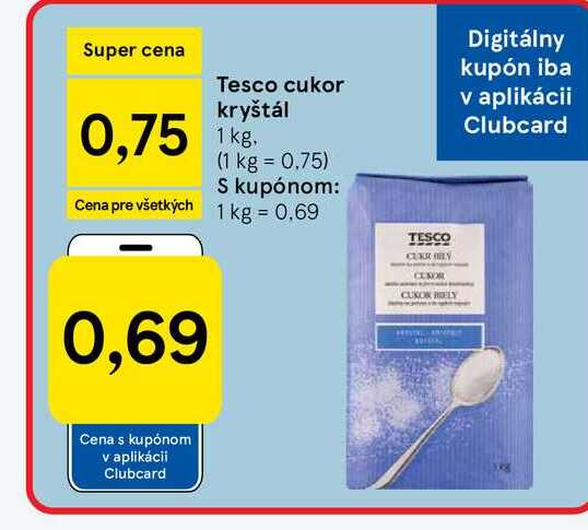 Tesco cukor kryštál 1kg