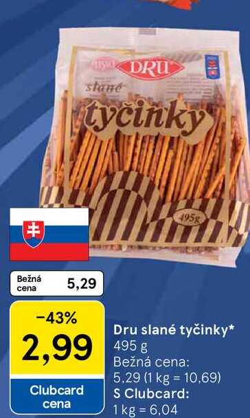 Dru slané tyčinky 495g