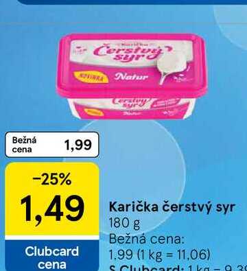 Karička čerstvý syr 180 g