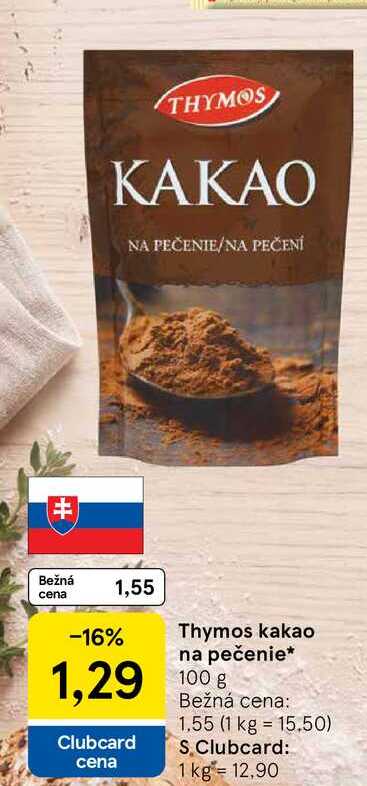 Thymos kakao na pečenie 100 g