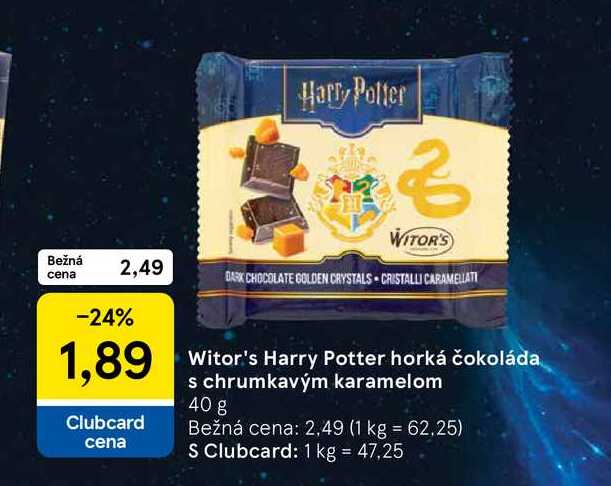 Harry Potter horká čokoláda s chrumkavým karamelom 40 g