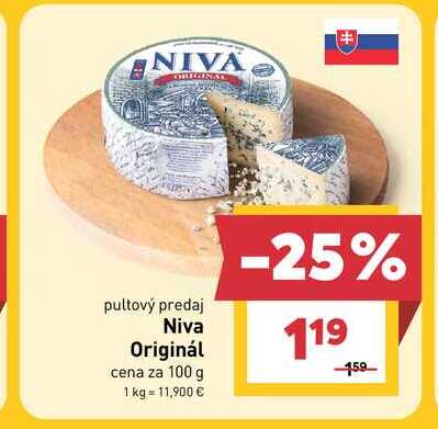 Niva Originál cena za 100 g