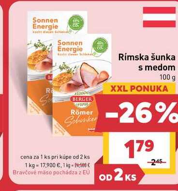 Rímska šunka s medom 100 g