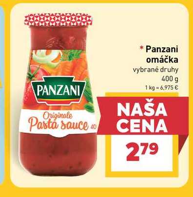 Panzani omáčka vybrané druhy 400 g 