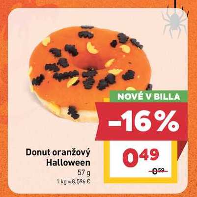 Donut oranžový Halloween 57 g 