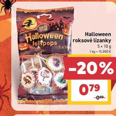 Halloween roksové lízanky 5 x 10 g 