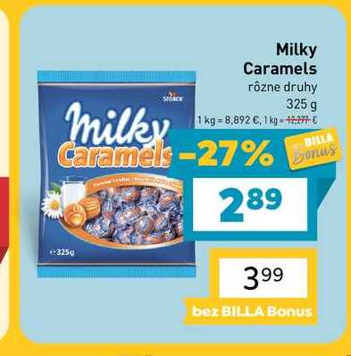 Milky Caramels rôzne druhy 325 g