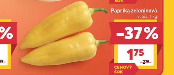 Paprika zeleninová voľná, 1 kg 