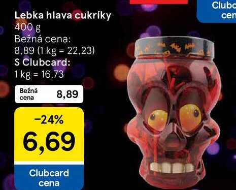 Lebka hlava cukríky 400 g