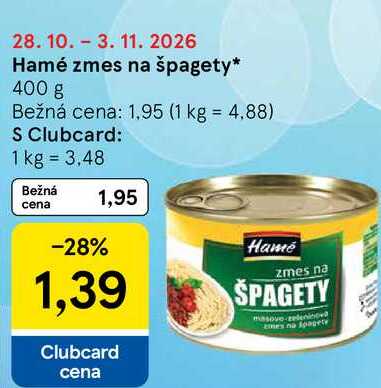 Hamé zmes na špagety 400 g