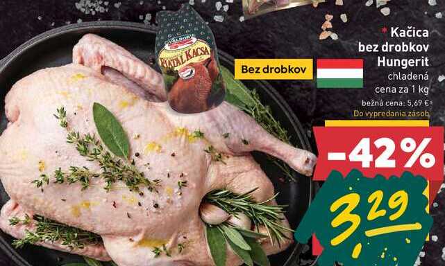 Kačica bez drobkov Hungerit chladená cena za 1 kg