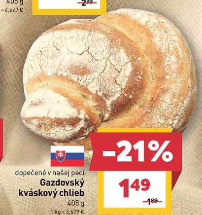 Gazdovský kváskový chlieb 405 g