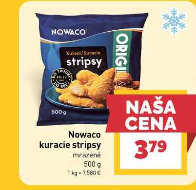 Nowaco kuracie stripsy mrazené 500 g